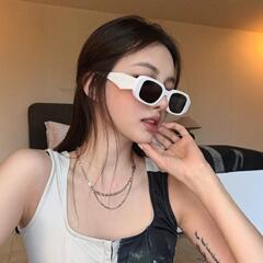 大框显白时尚网红墨镜女美式复古辣妹眼镜防紫外线太阳镜方圆脸