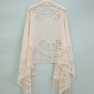 Women's Matching Cheongsam Shawl Scarf Silk Scarf Artistic Cardigan New Spring and Summer Thin Sunscreen Long Scarf Hollow