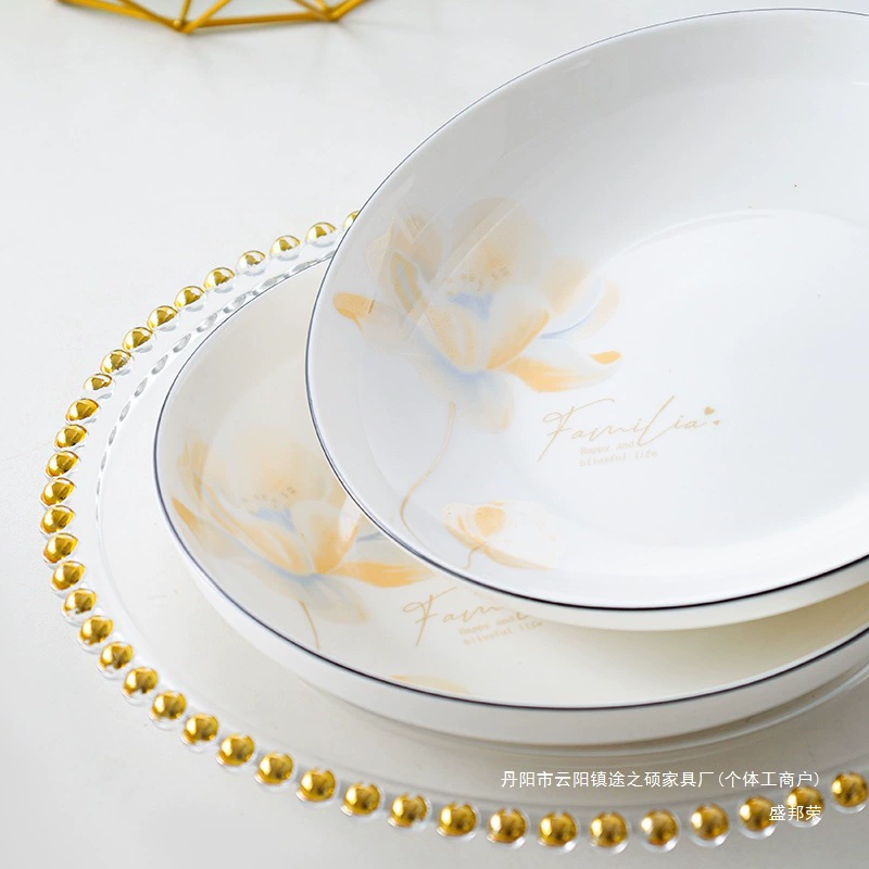 Ceramic Japanese high quality dinner plate, creative tableware, set