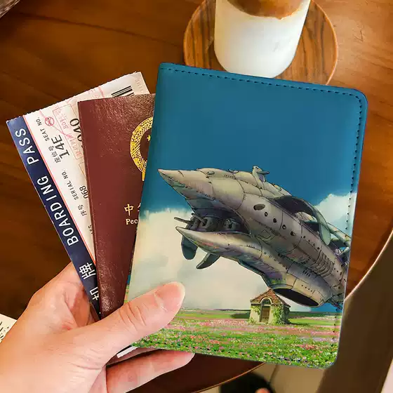 Ins Miyazaki Hayao Comic Passport Holder Document Bag Protective Cover Multi-Functional Card Holder Travel Abroad
