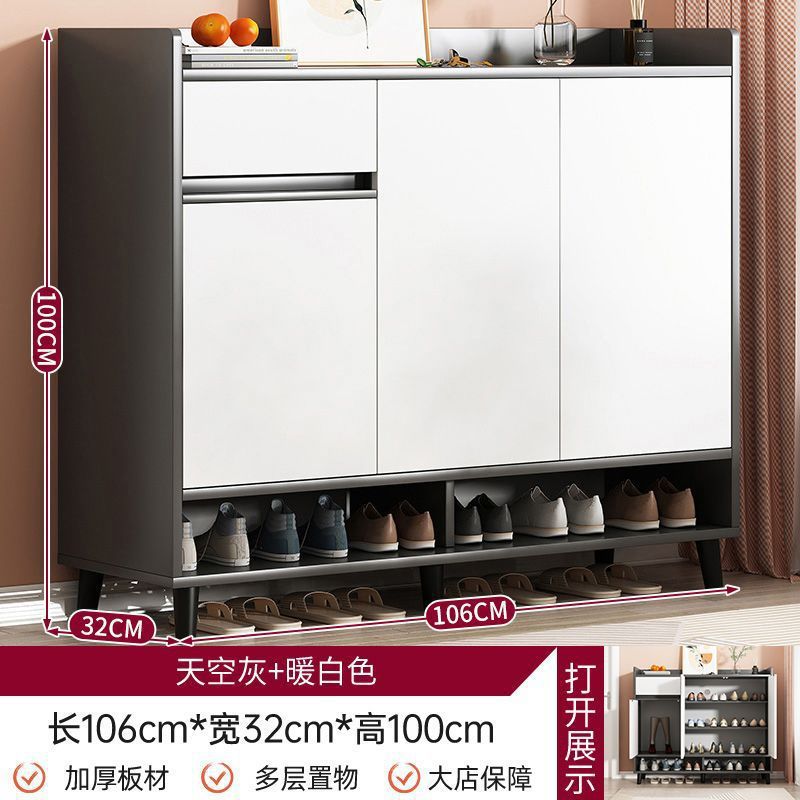 [가벼운 럭셔리 두꺼워진 3도어 1드로] 스카이그레이 106CM