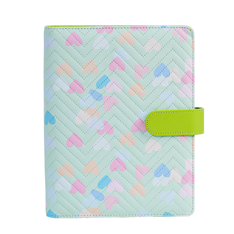 Nuevo libro de tarjetas de pu de cuero de amor 4 palacios libro de almacenamiento de tarjetas pequeñas estrella a4 álbum de crecimiento álbum conmemorativo de gran capacidad