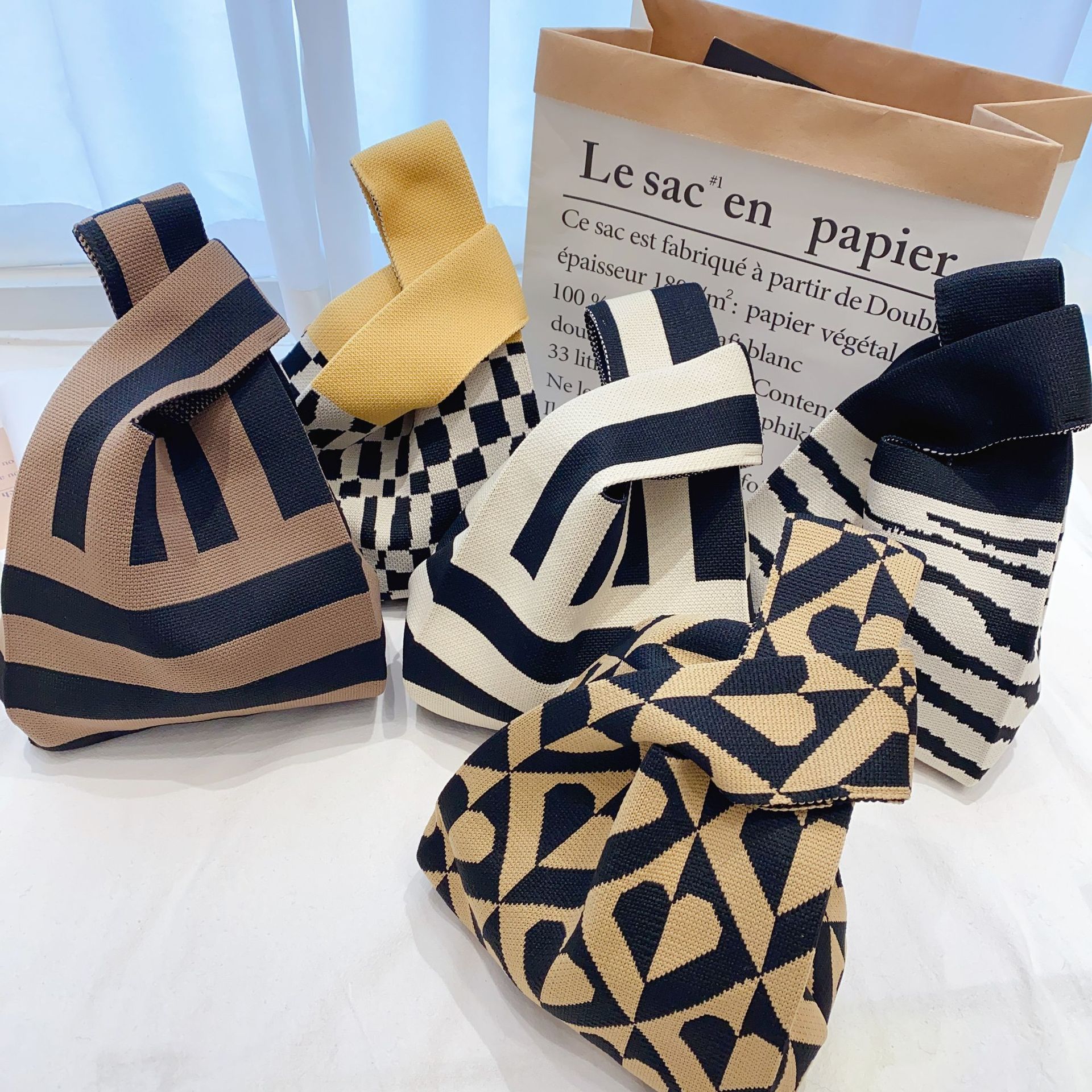 Ins lindos bolsos de mujer bolsos de estilo coreano bolsos de niña bolsos de punto de todo fósforo bolsos bolsos de mano bolsos de cubo bolsos de Tote