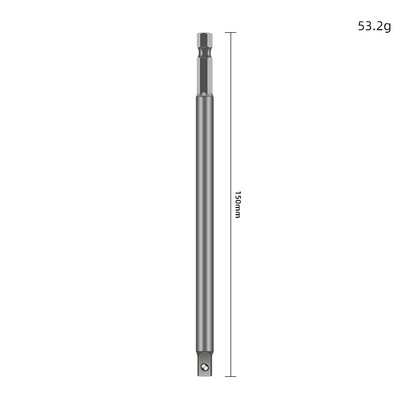 Mango hexagonal, varilla giradora cuadrada, conector de taladro eléctrico, llave eléctrica alargada, cabezal de varilla de conversión de conexión