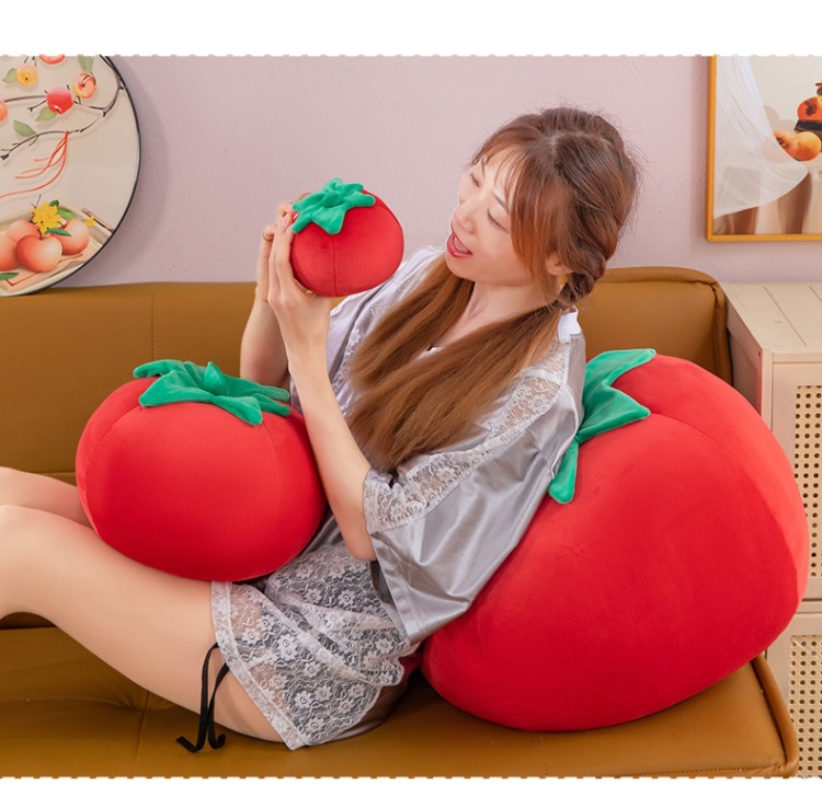 Tomato Plush Doll Artificial Tomato Pillow Doll Plush Toy Large Vegetable Doll Activity Gift Batch