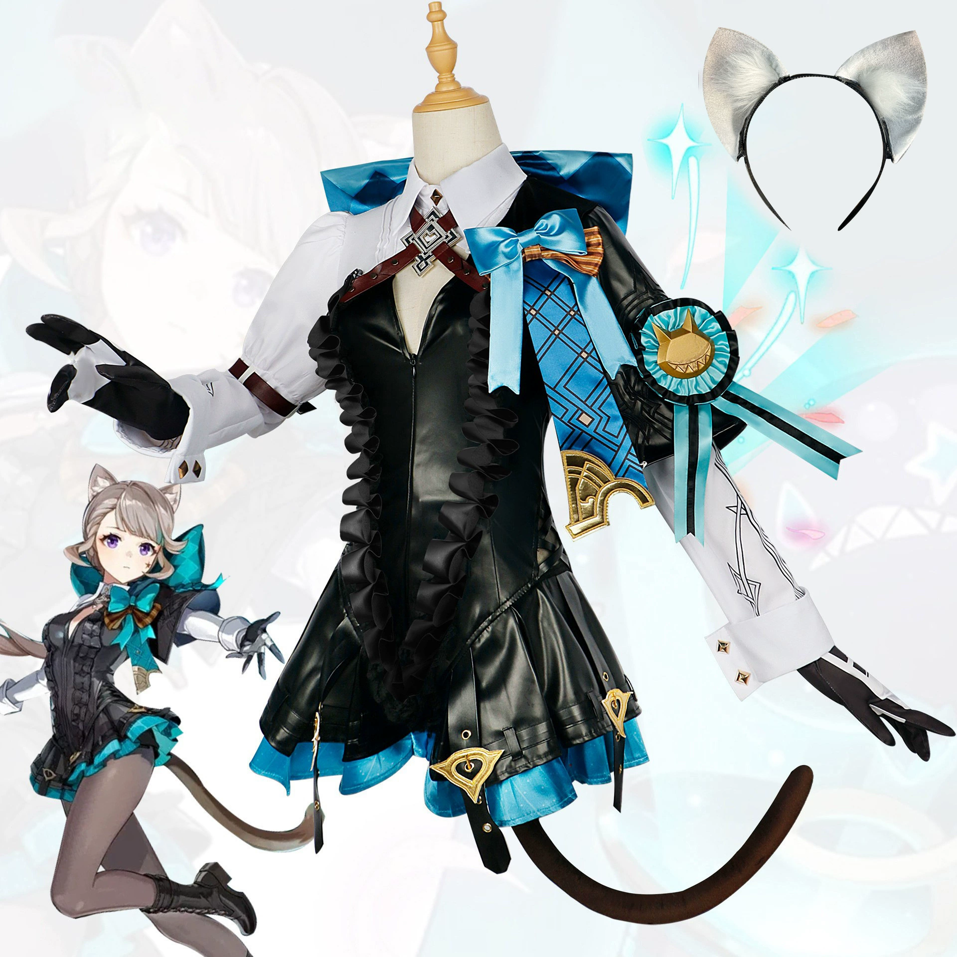 Косплей Linniter Оригинальный Бог Fengdan Близнецы Игровой костюм Двухмерный Хэллоуин Кос Аниме Костюм