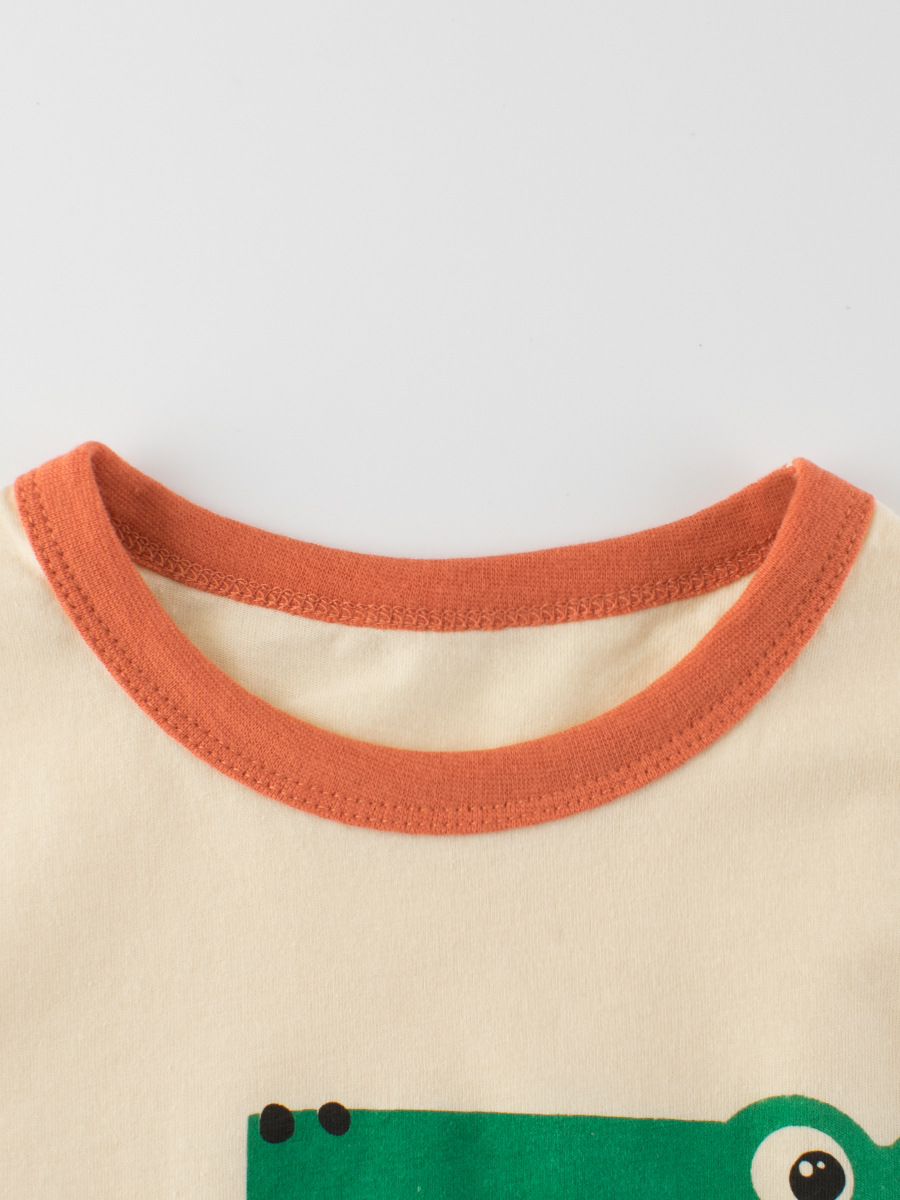 27kids camiseta de manga corta para niños verano nueva ropa para niños ropa para bebés niños dibujos animados tops coreanos al por mayor image 2