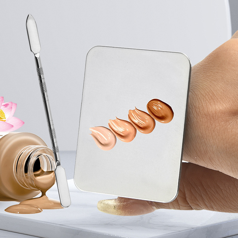 Wholesale ring palette stainless steel palette makeup manicure palette suit high color value makeup palette