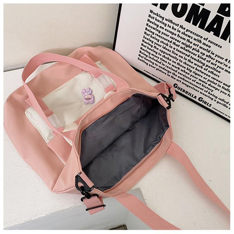 Large-capacity file bag, primary school student handbag that can be carried on one shoulder, book bag for girls with high appearance standards, homework books and test papers bag undefined