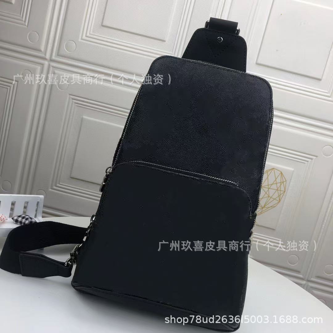 Bolso de pecho clásico de hombre estricto impresión multicapa cremallera bolso de cintura de hombro de cuero bolso de comercio exterior bolso de hombre versión alta