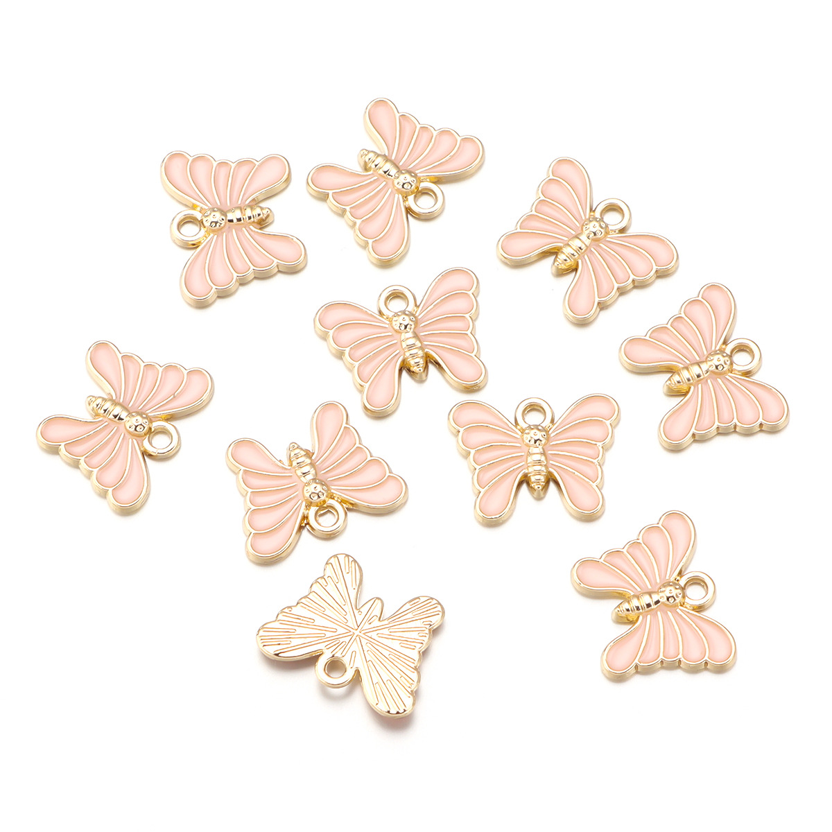 26g Weight Pendant Jewelry Making Type DIY Jewelry Accessories Classification 10 PCS/Package Quantity Alloy Material Butterfly Pattern Enamel Design IG Style, Simple Style Style 10 PCS/Package Alloy Butterfly Pendant 10