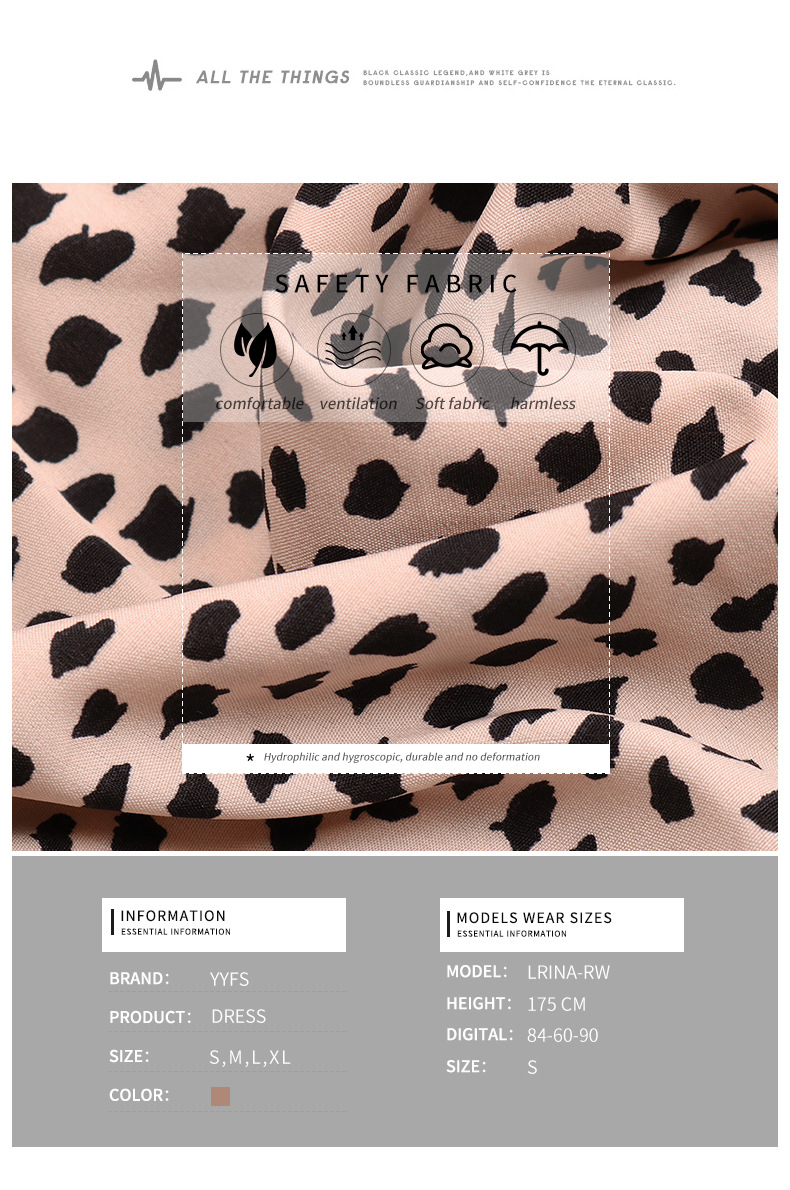 Leopard Print Bow Suspender Sleeveless Dress_voghion.com