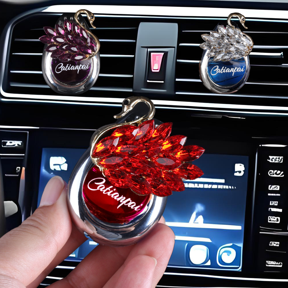 Perfume de automóvil salidas de aire de alta calidad de perfumes de automóviles para damas, perfumes de cignes, adornos de perfume de perfumes duraderos