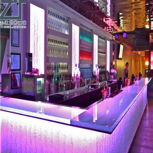 Bar style variety of table top glass hot melt glass KTV bar decoration thickened glass table top