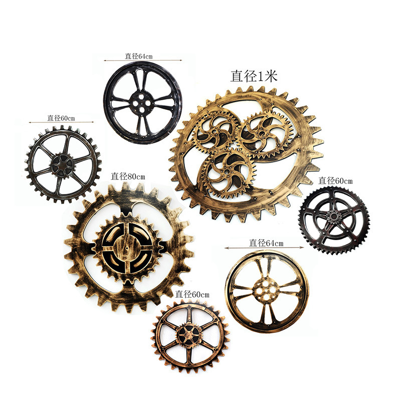 Imitation Iron Gear Wall Bar Art Deco Wall Hanging Vintage Industrial Style Cafe Gear Wall Decorations Imitation Iron Gear Wall Bar Art Deco Wall Hanging Vintage Industrial Style Cafe Gear Wall Decorations