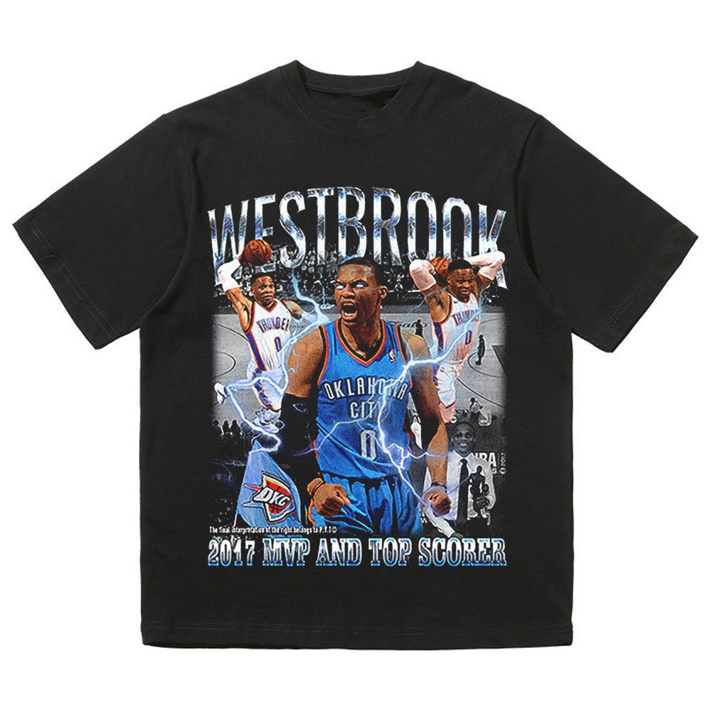 NBA star short -sleeved American retro T -shirt men Curv Modmand…