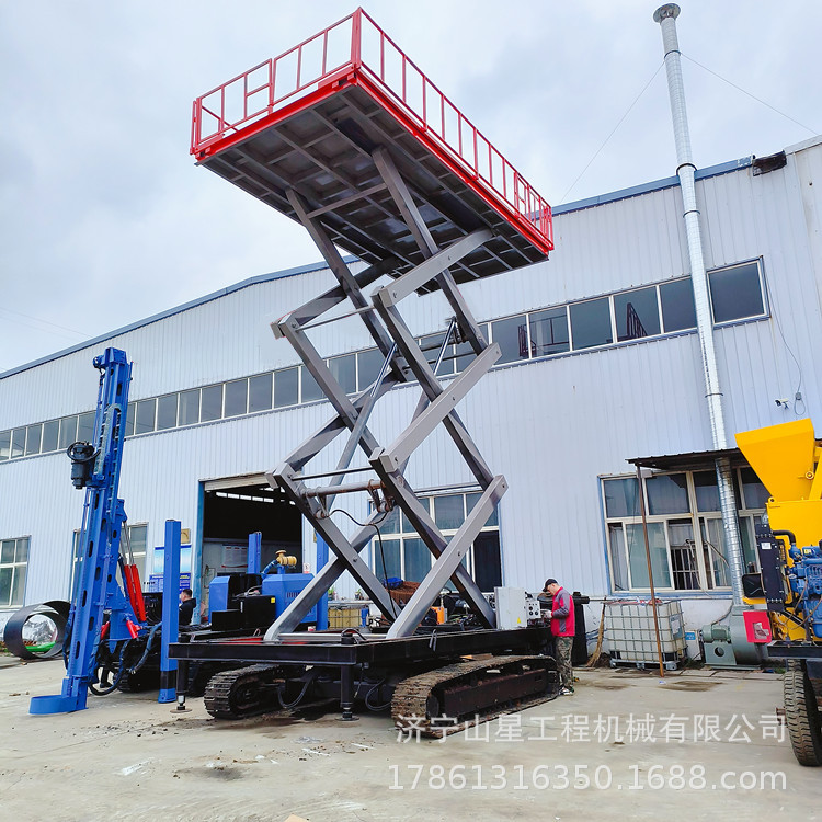 升高8米履带车 钢制履带式升降平台 液压行走升降机