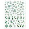 Nail stickers, Christmas fake nails contains rose for nails, 2022, pink gold, with snowflakes