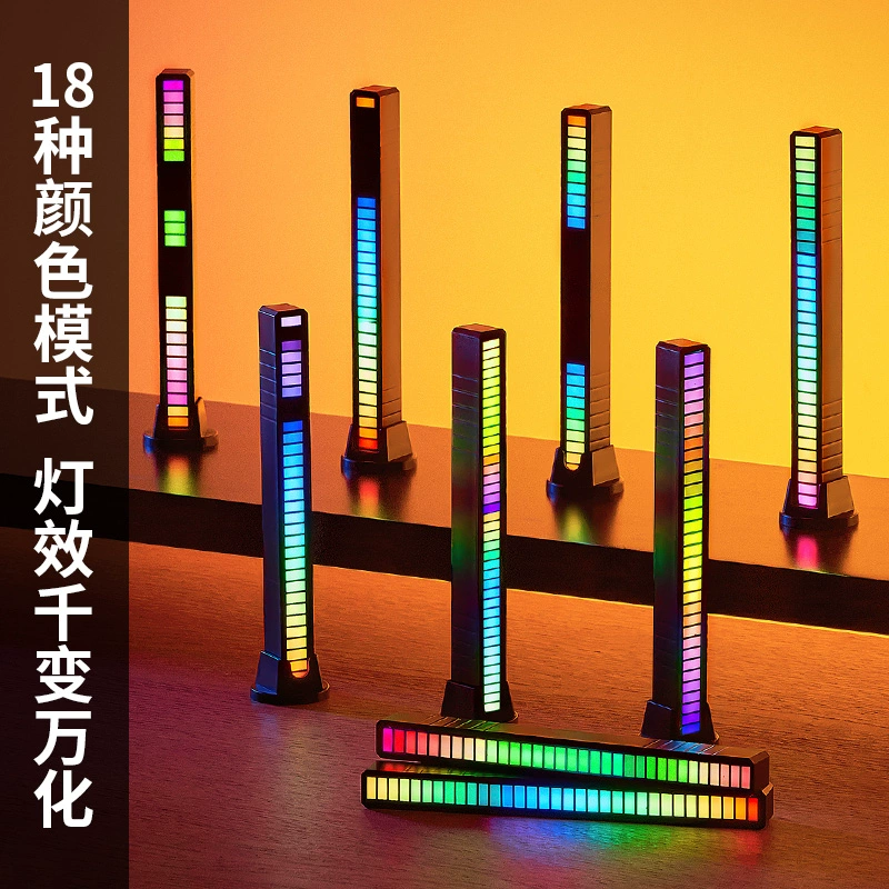 ☥RGB звуковые впечатления световые огни с управлением звуком музыкальный ритм световые приборы для киберспорта настольные украшения BPP сенсорные огни в спальню авто прямая