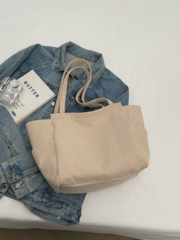Capacious demi-season shoulder bag one shoulder, for students