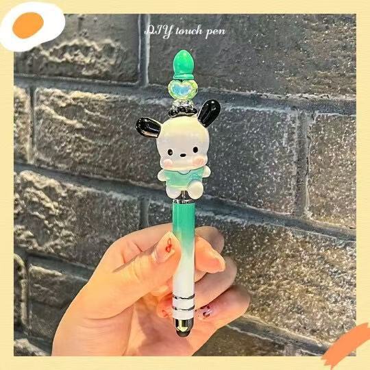 Niños hechos a mano diy teléfono móvil cuentas lápiz de pantalla táctil lápiz de lápiz de lápiz