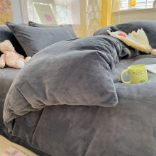 加厚牛奶绒被套单件冬天珊瑚绒双面毛绒被罩法兰绒加绒被单人学生