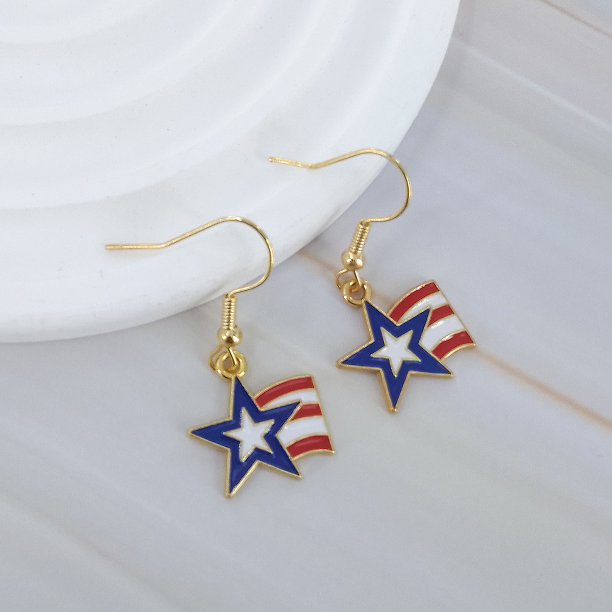 9g Weight Steel needle Ear Needle Material Drop Earrings Classification 1 Pair Quantity Holiday, Street Occasion Acrylic Material Independence Day Festival Constellation, Fruit, Heart Shape Pattern Women's Gender Patchwork Design Retro Style 1 Pair Retro Constellation Fruit Heart Shape Patchwork Arylic Drop Earrings 17