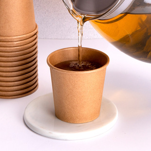 Trumpet flower 60-300ml one-time paper cup tasting small cup tea tasting cup kraft paper cup thickened vertical grain cup