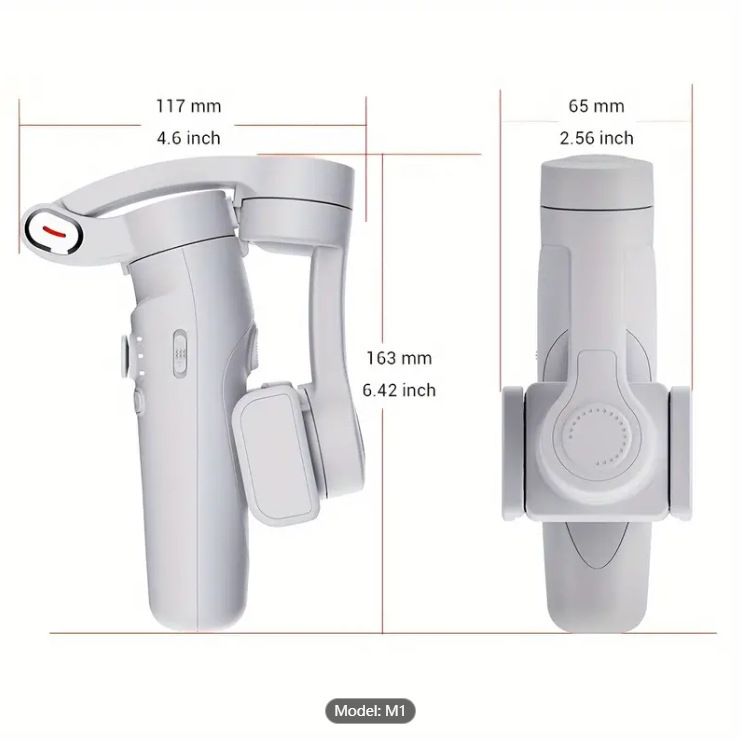 M1 teléfono móvil PTZ estabilizador antivibración de tres ejes seguimiento facial automático inteligente dispositivo de giro/inclinación stick selfie
