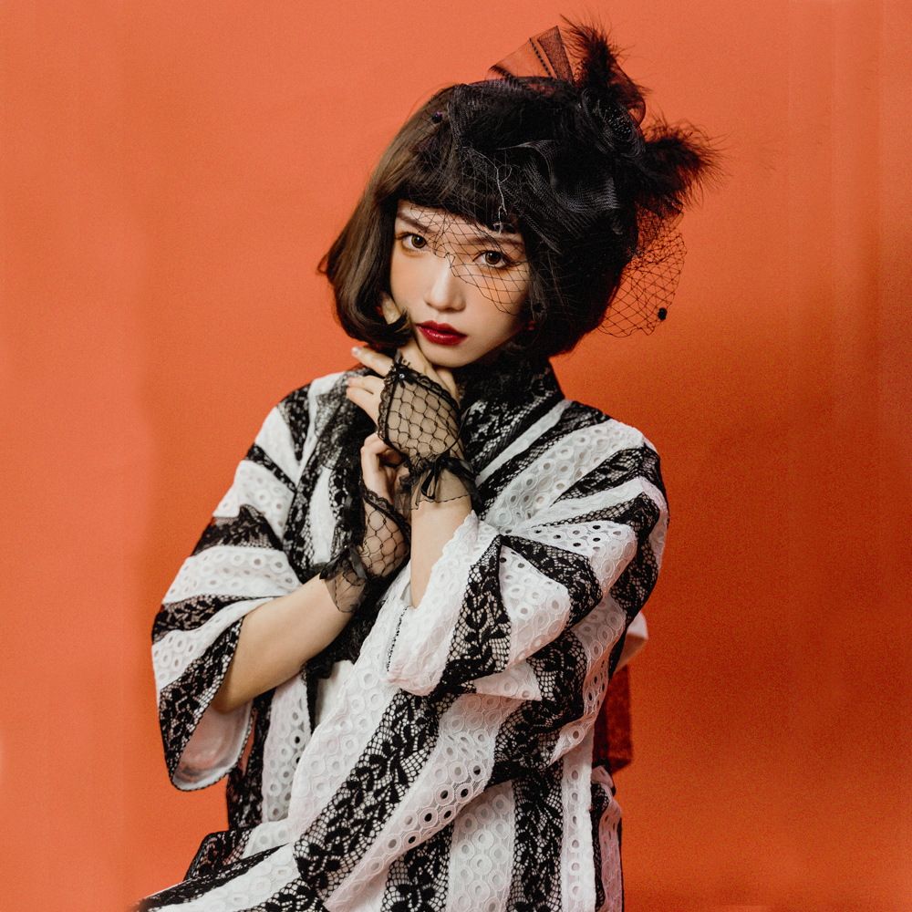 Japanese Kimono Women's New Improved Gothic Style Lace Small Pattern Kimono Dazheng Romantic Style Kimono