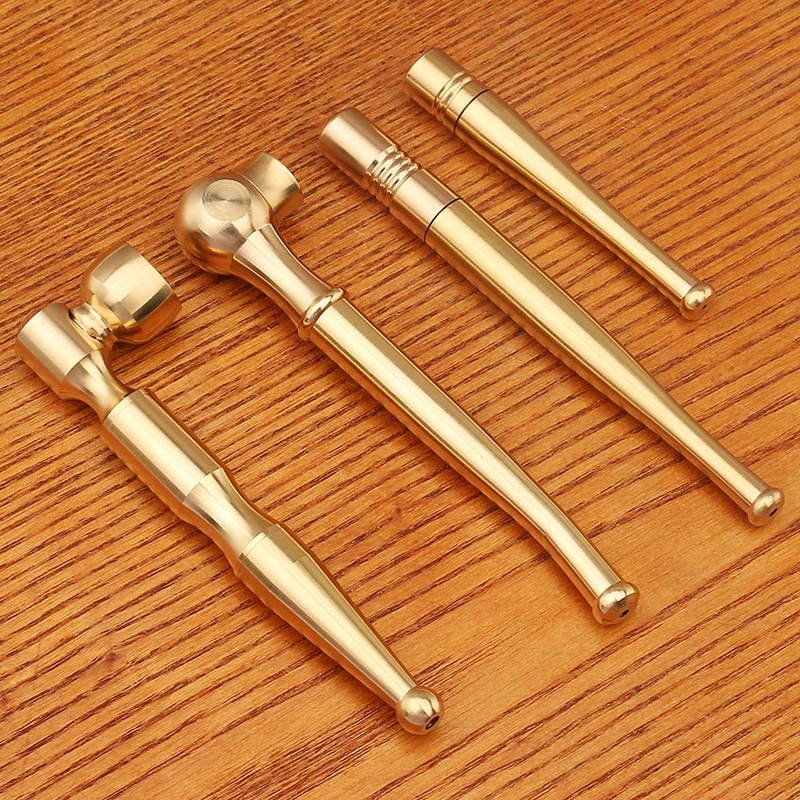 Медный порожок для сигарет, старомодная сумка для сухого табака, ретро-порожок для сигарет из красного сандалового дерева, набор для курения морского конька, сигаретный фильтр, многофункциональная трубка