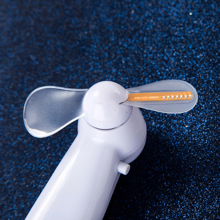 FUENTE fabricantes producen Mini flash ventilador de mano de carga USB pantalla luminosa pequeño ventilador puede establecer LOGO