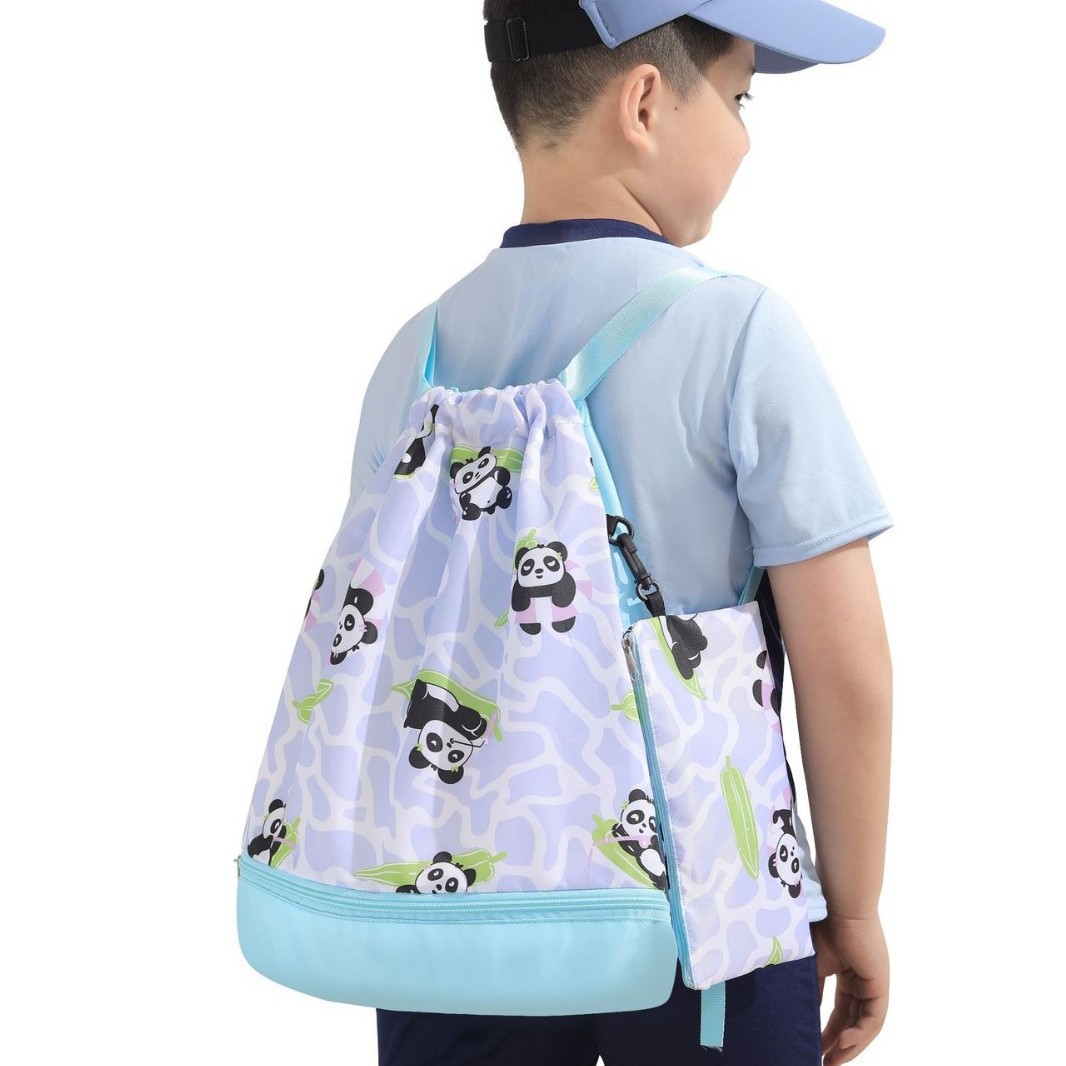 새로운 방수 어린이 수영 가방 건조하고 젖은 분리 수영 고글 보관 가방 만화 어린이 해변 가방 귀여운 방수 백