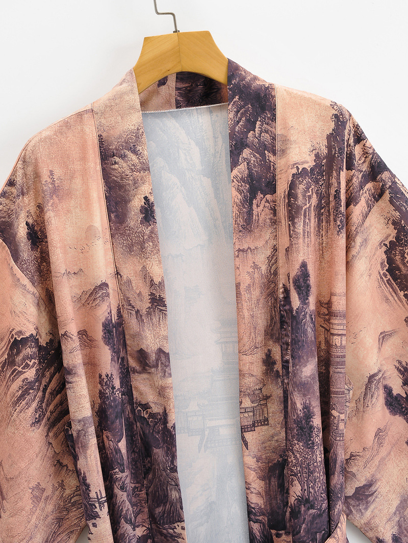 Landscape Printed Cardigan Jacket NSLQS101829