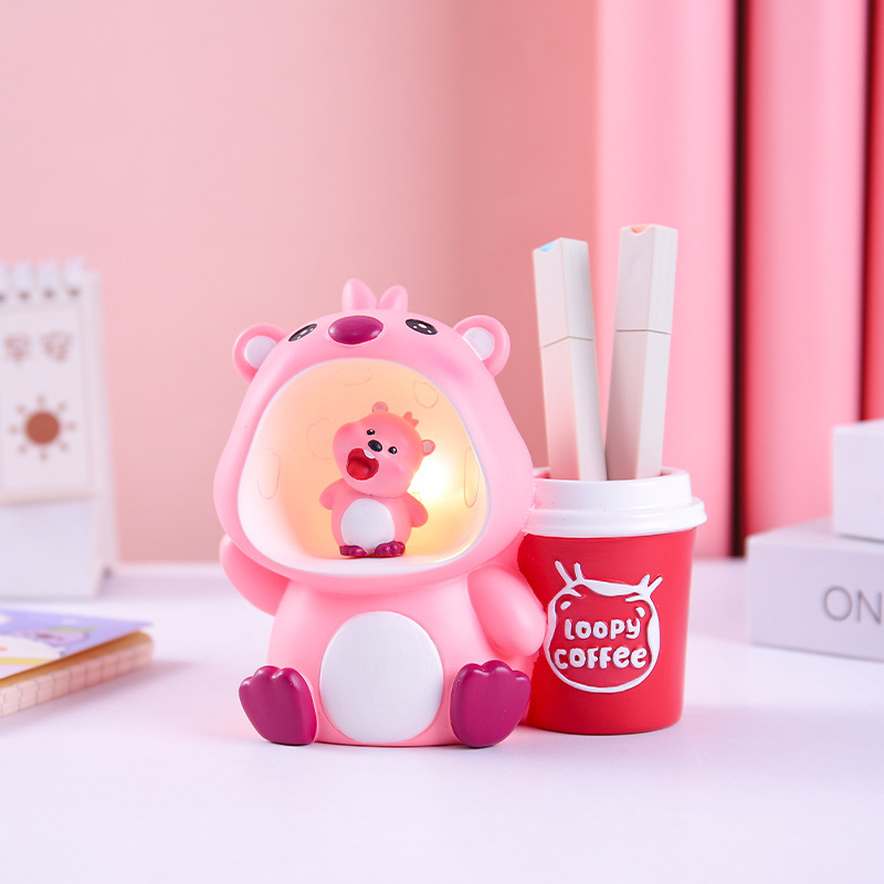 Regalo navideño nuevo estilo de fantasía sirena de concha luz de portalápices niña ins decoración de la habitación decoración venta directa de fábrica