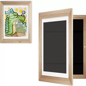 跨境热销儿童艺术框Kids Art Frame学生艺术磁吸储存式画框翻盖框