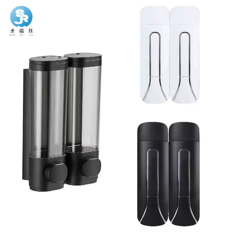 壁挂式手动皂液器洗手液按压瓶酒店洗发水沐浴露挂墙给皂器一体