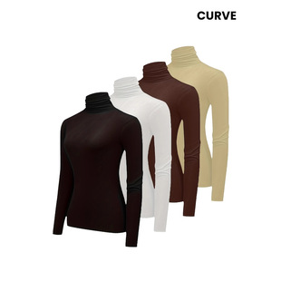 2025 Spring and Autumn Cross-Border Special Supply for Foreign Trade Spot Large Size Four-Piece High Collar Stretch Tops Factory Direct Sales Wholesale