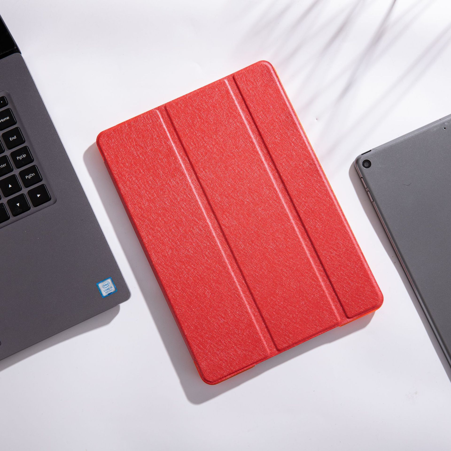 Caso protector aplicable ipad10.2 mini456 generación caso duro Pro12.9 pulgadas PC caso de cuero inteligente dormir tres veces