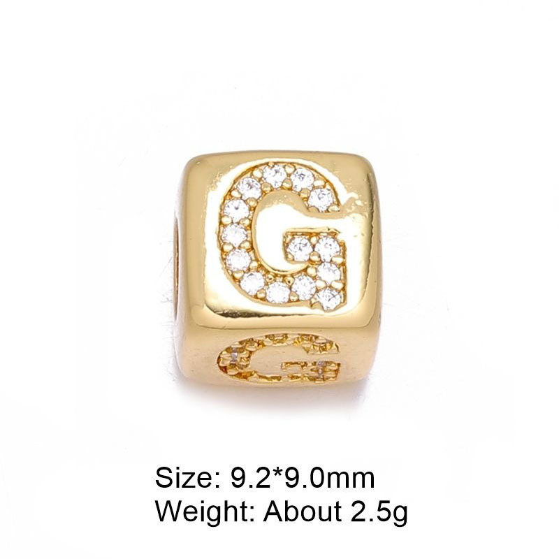 3g Weight Beads Jewelry Making Type DIY Ornament Accessories Classification 1 Piece Quantity Copper Material Letter Pattern All Seasons Season Polished Finish Plating Design Simple Style Style 1 Piece Copper Letter Polished DIY Ornament Accessories Beads 1