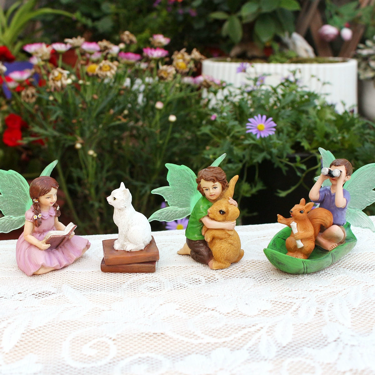 (Cross-border trading), fairy travel set, rabbit, statue, cat