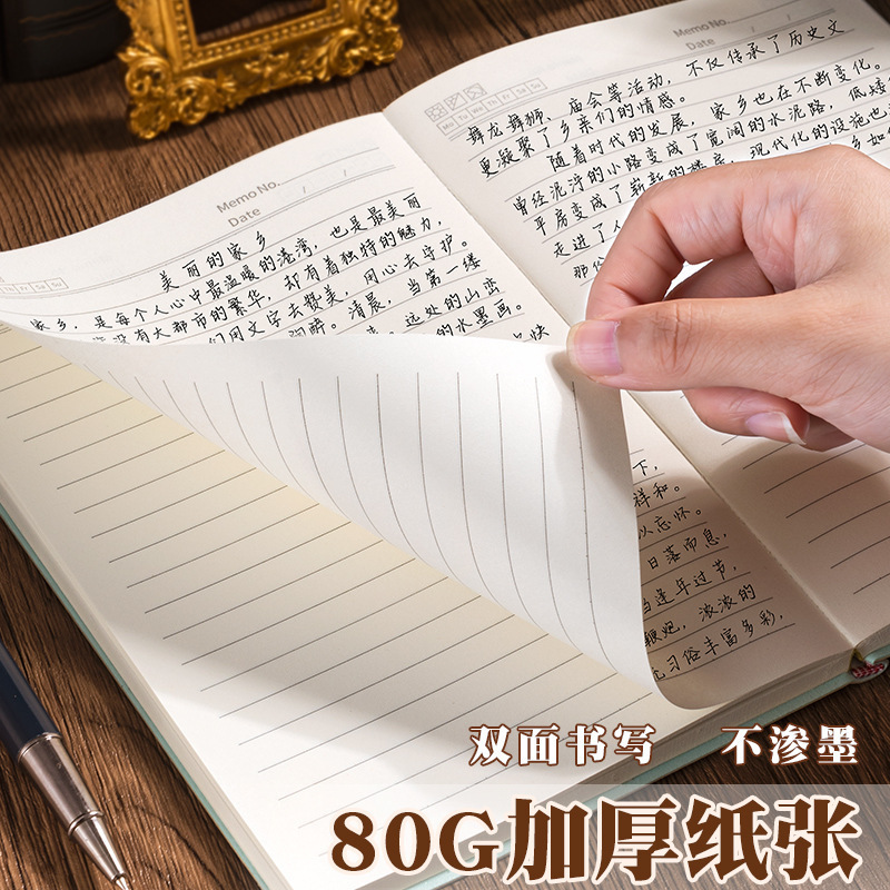 肌ざわりのレザーノート、ビジネスメモ帳、シンプルなオフィス会議記録簿、高級レザーダイアリー|undefined