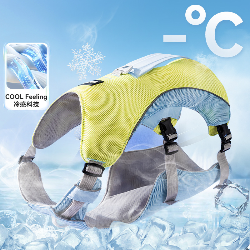 Correa para el pecho para perros transfronteriza, sensación de enfriamiento en verano, cuerda de tracción Golden Retriever para perros pequeños y medianos, cuerda para perros tipo chaleco