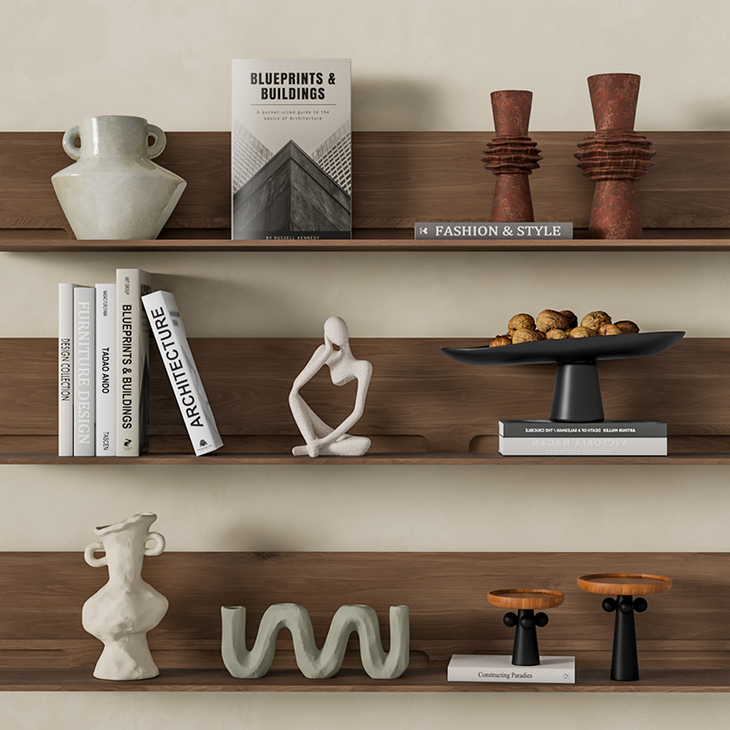 艺贝子侘寂风高级感小众家居装饰品家居陶瓷花瓶民宿复古酒柜摆件