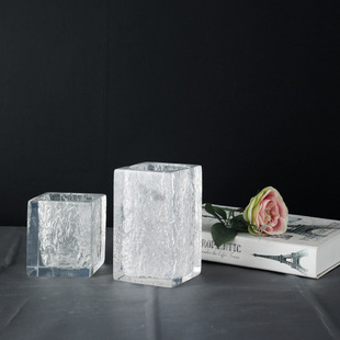 Simple Modern Fresh Style Vase Flower Vase Model Room Living Room Study Desktop Decoration Home Soft Decorations
