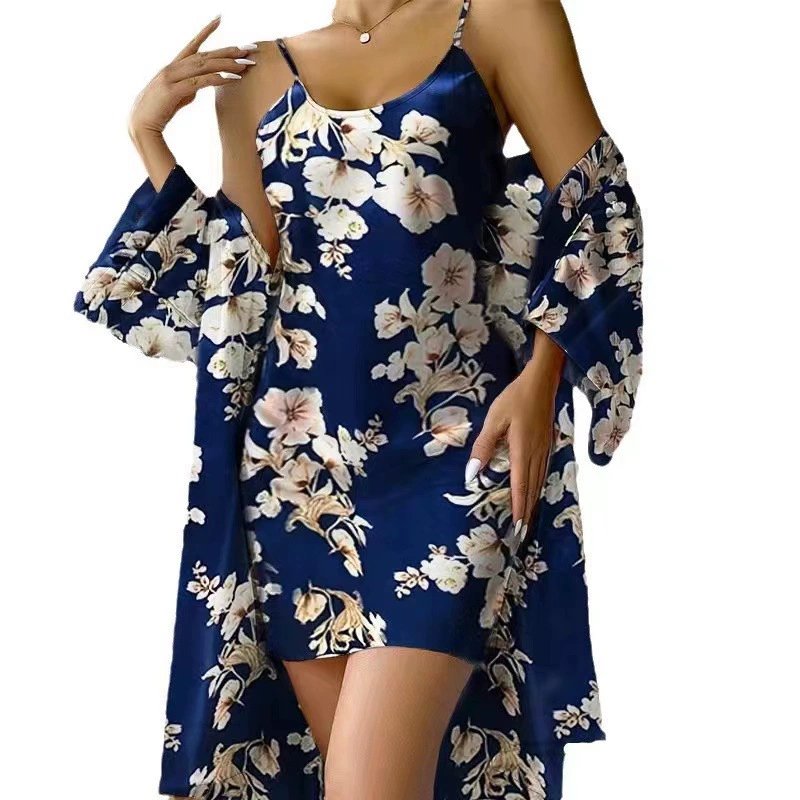 Pijama, bathrobe, thin long set, mid-length