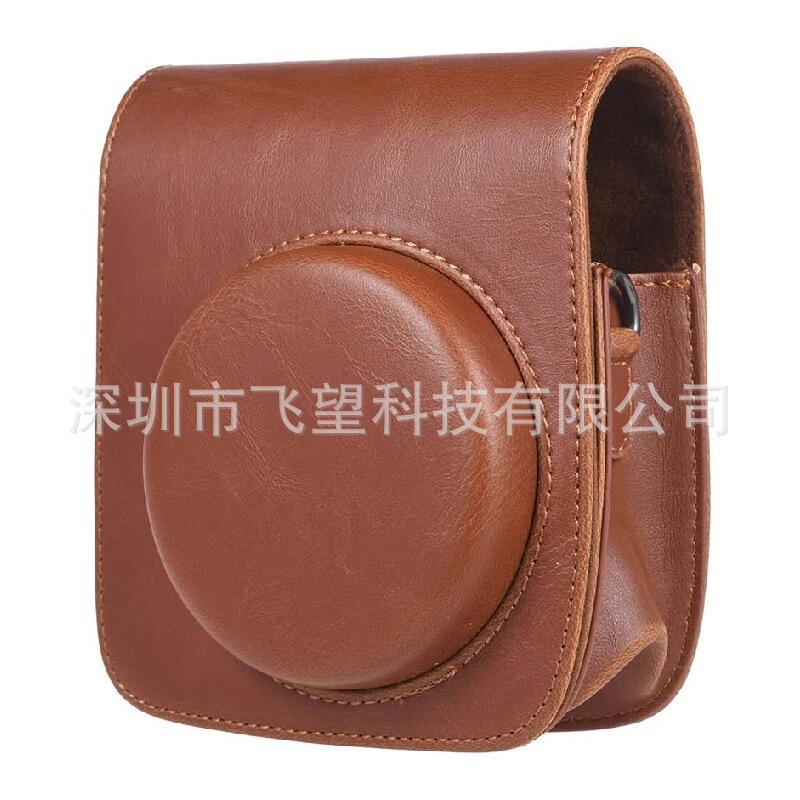 Polaroid Instax mini 90 camera bag solid color leather camera bag shoulder/crossbody bag