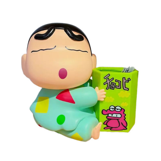 Genuine Crayon Small New Hand-made Piggy Bank Trendy Play Nohara Shinsuke Series Desktop Ornaments Cute Birthday Gift