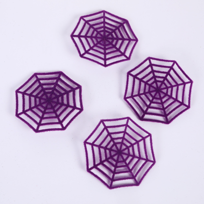 Nuevos accesorios de Halloween tela de araña de pelo largo terror DIY simulación con tela de pelo pequeña tela de araña