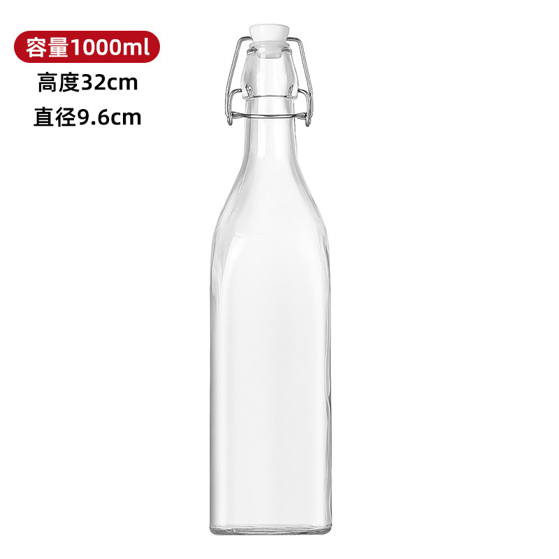 사각병 1000ml, 투명
